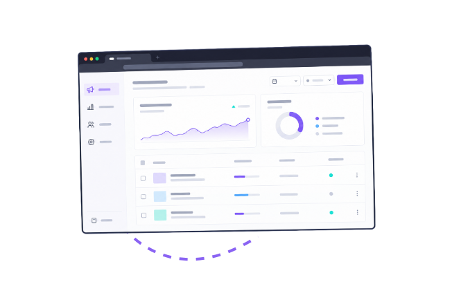Flutter web dashboard in a browser window