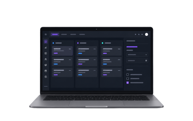 Flutter desktop app on a laptop