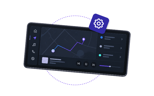 Flutter in-car dashboard interface