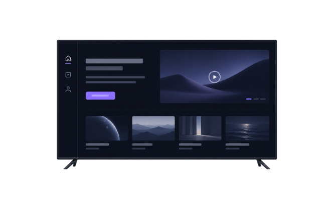 Flutter app on a TV screen