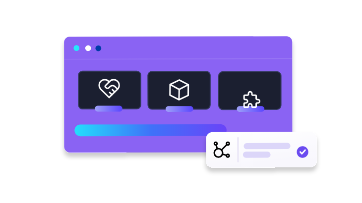 Illustration of published open source packages and a commit card