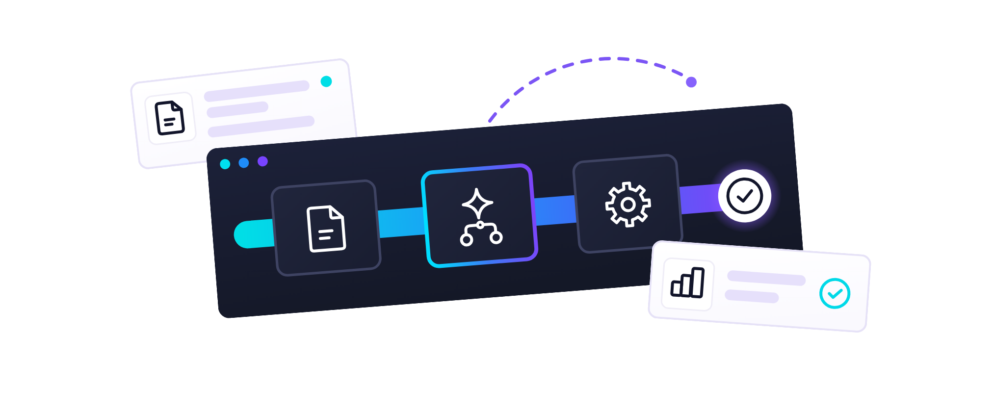 Workflow in which an agent takes a document through several steps and returns a checked report