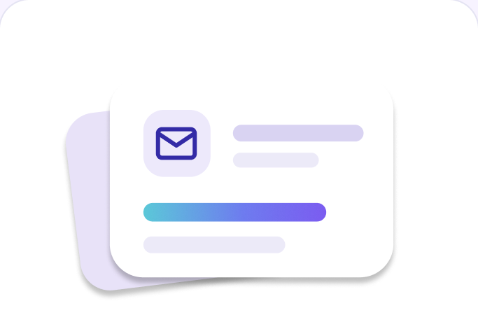 Card with a message icon