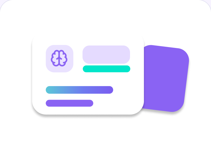 Card with an AI icon