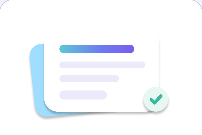 Card with a checklist and an approval badge