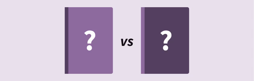 Book cover comparison