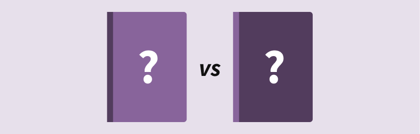 Comparación de portadas de libro