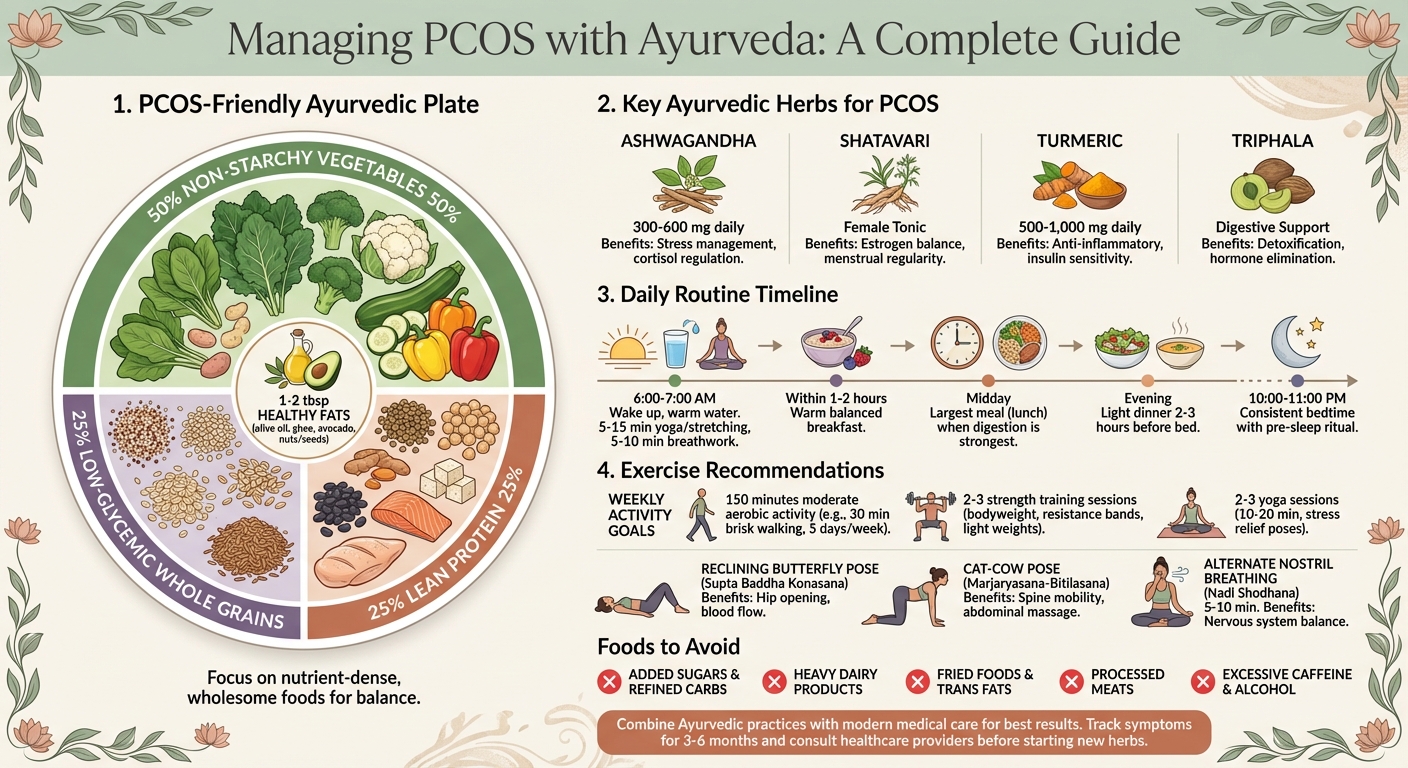 Ayurvedic PCOS Management: Diet, Herbs, and Lifestyle Guide