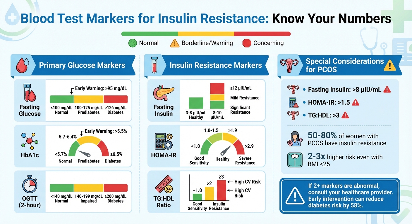 Blood Test Markers for Insulin Resistance: Normal vs Warning Ranges