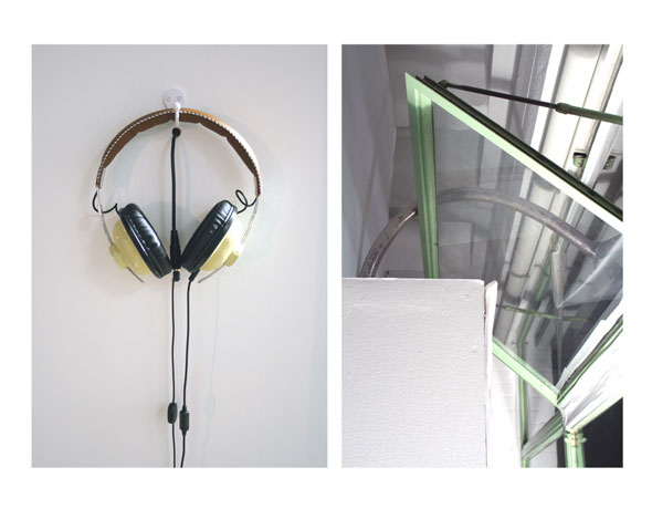 An immersive sound installation by artist Ryan Hackett titled Hive Transmissions, detail view.