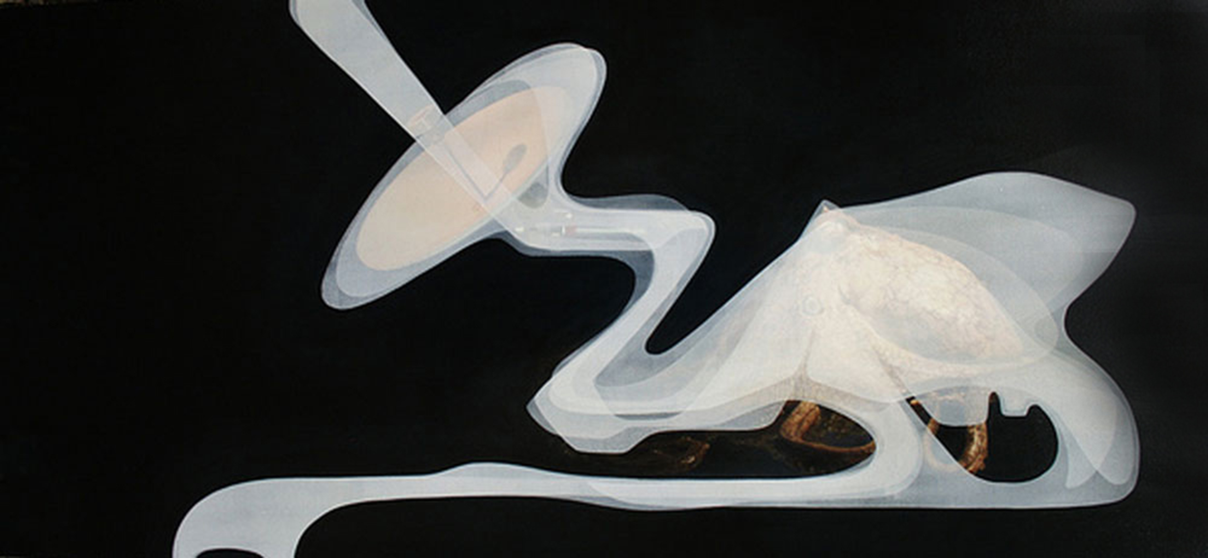 Painting by Ryan Hackett titled Hybrid Transmissions [ Octopus / Satellite Dish ]. Click on this image to preview all of the Hybrid Transmission paintings in this body of work.