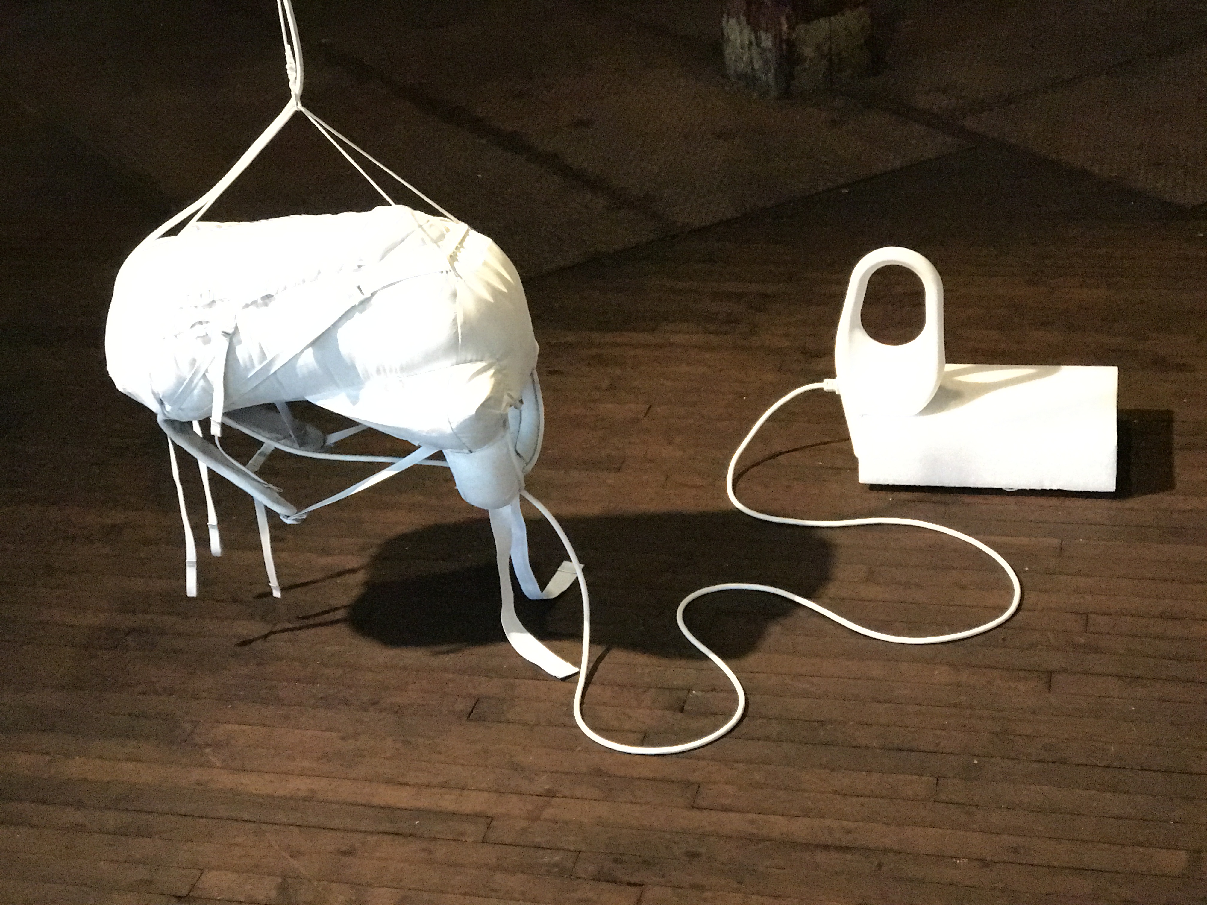 An immersive sculpture by artist Ryan Hackett titled Sublevel Hypnotic, shown from another angle.