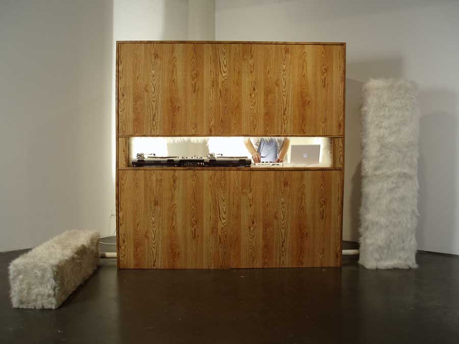 An immersive installation and performance by artist Ryan Hackett titled Hibernation@81BPM, detail view.