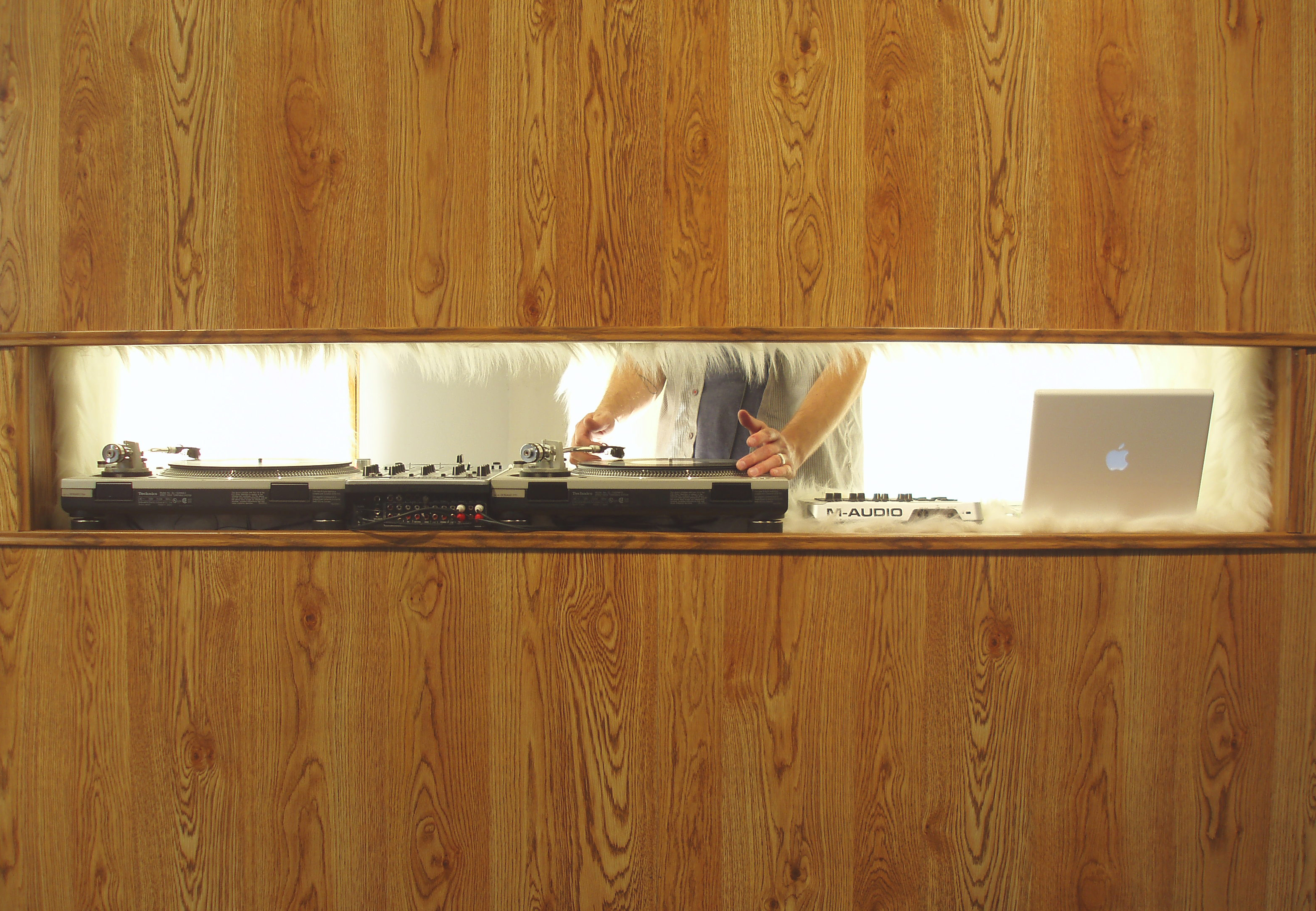 An immersive installation and performance by artist Ryan Hackett titled Hibernation@81BPM, shown from another angle.