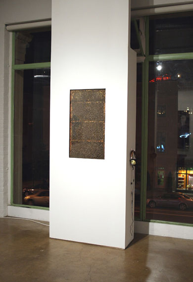 An immersive sound installation by artist Ryan Hackett titled Hive Transmissions, shown from another angle.