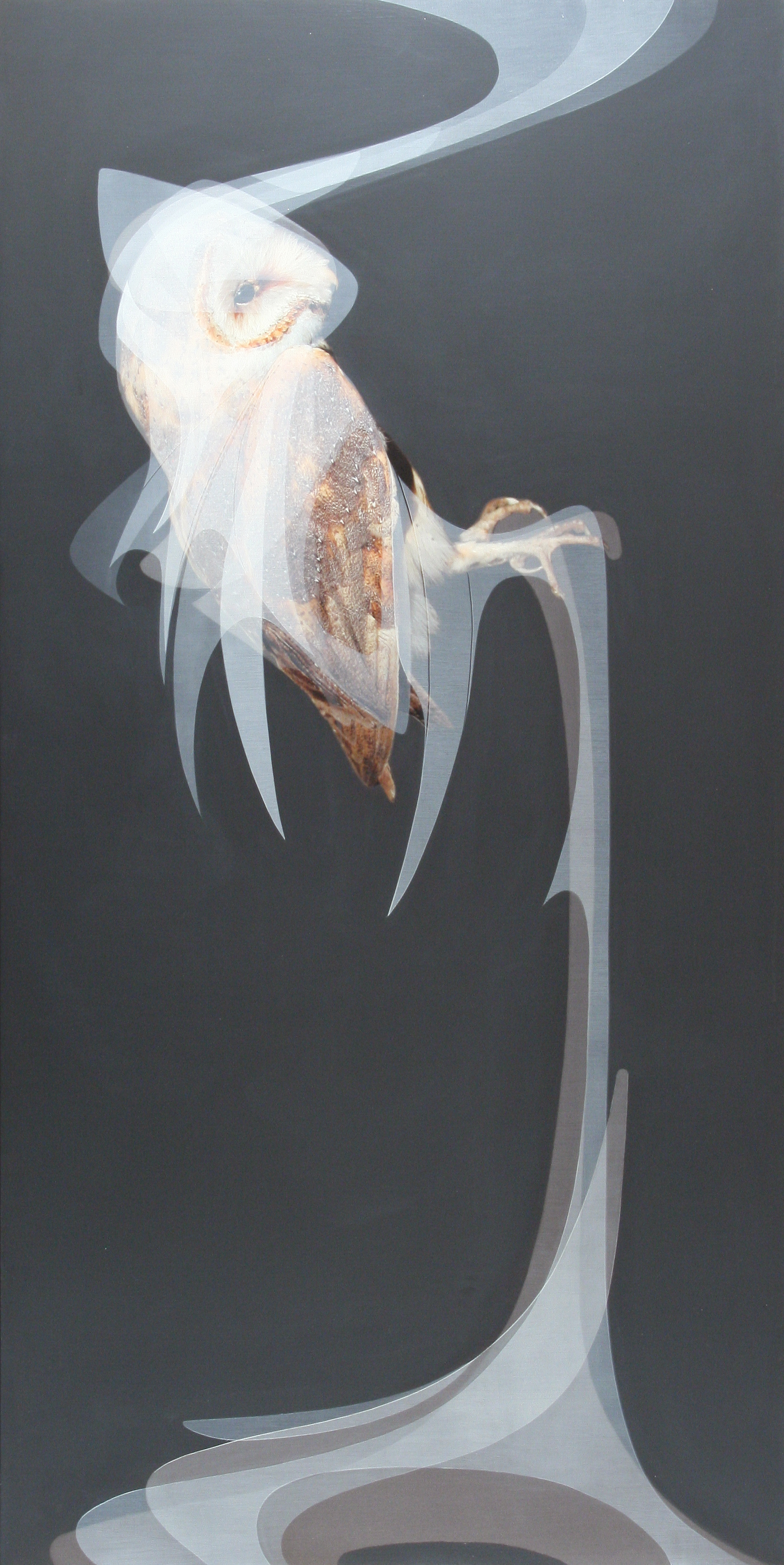 Painting by Ryan Hackett titled Owlgrowth. Click on this image to preview related paintings in this body of work.