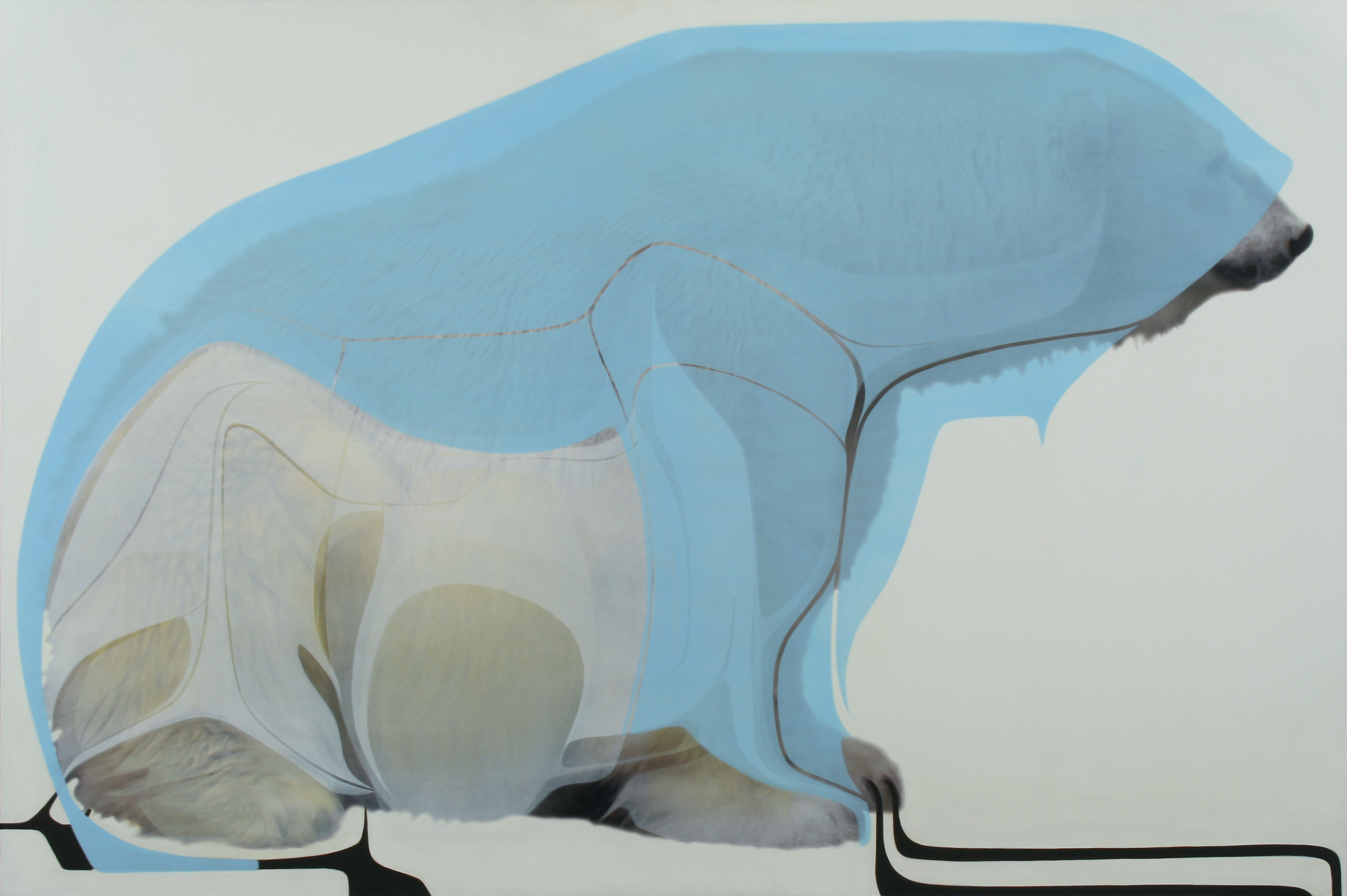 Painting by Ryan Hackett titled Polargrowth. Click on this image to preview related paintings in this body of work.