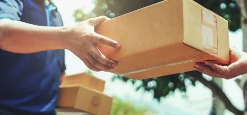 A package successfully being delivered at a location