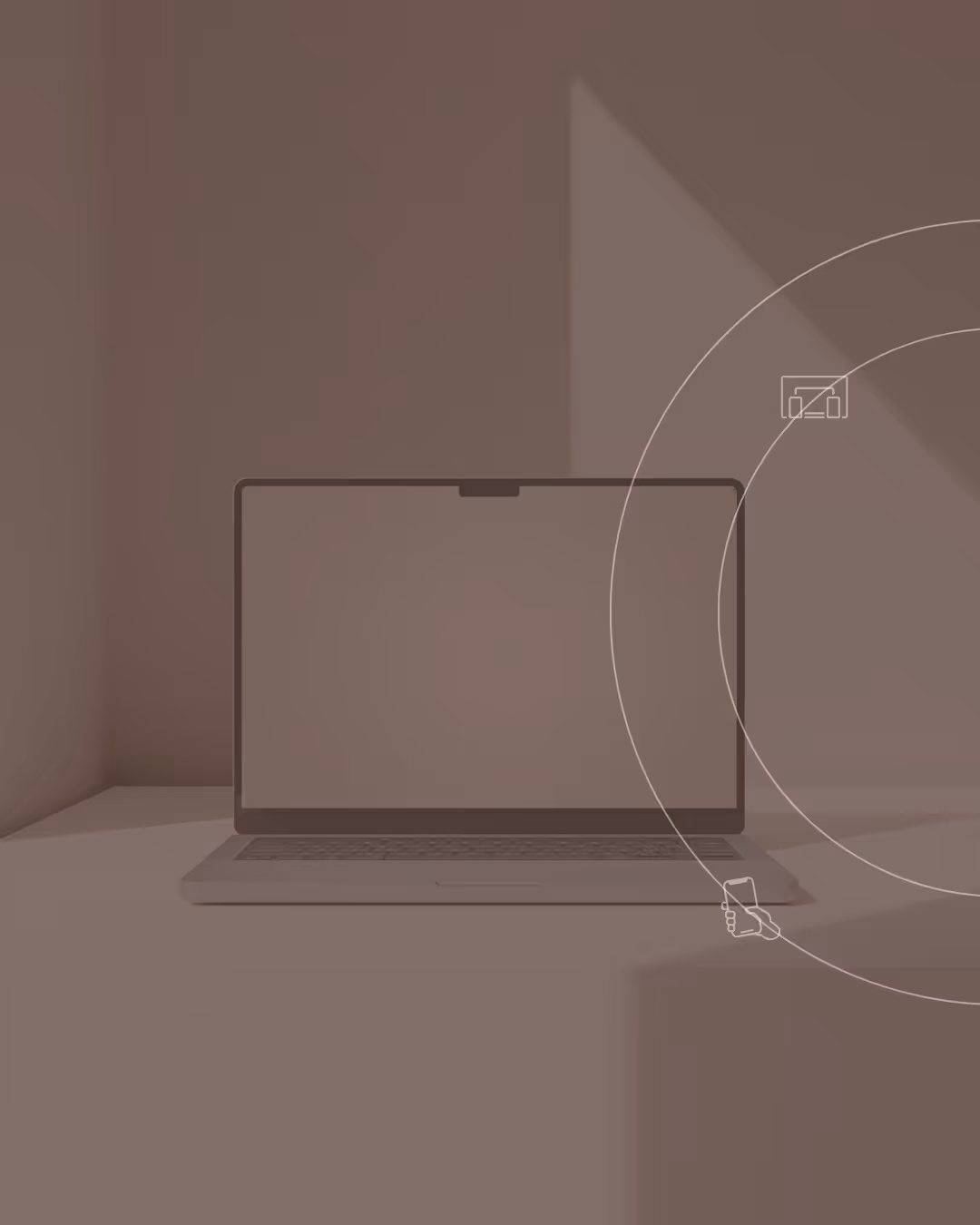 a laptop on a table