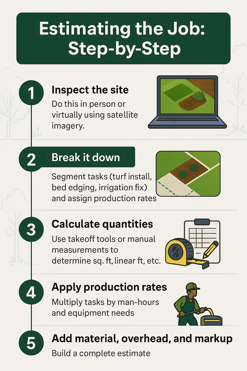 Estimating the landscaping job