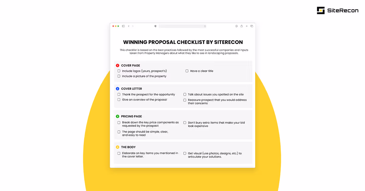 Winning Proposal Checklist