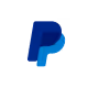 PayPal logo with a stylized overlapping P and blue color gradient.