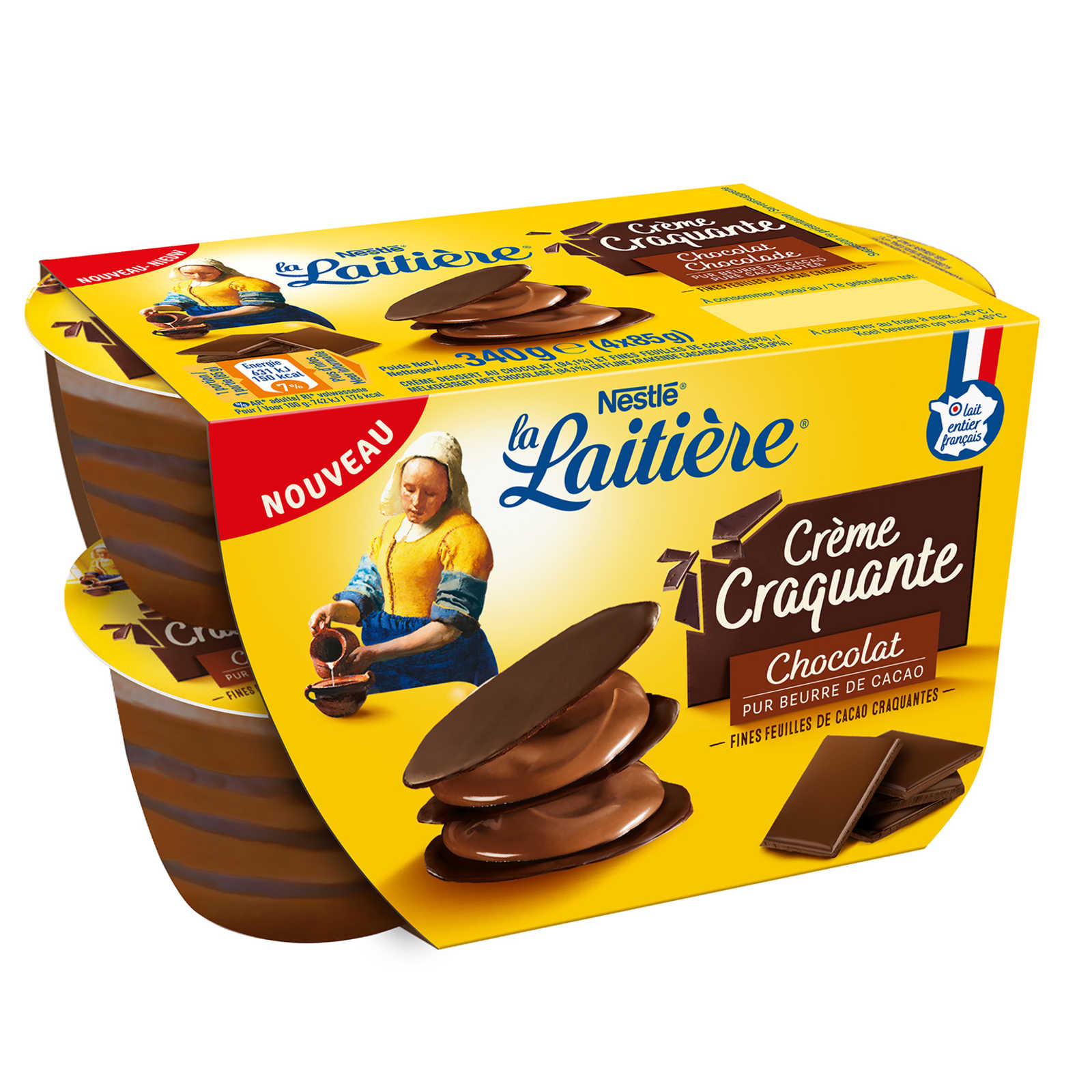 Crème dessert | Chocolat | Feuilles cacao