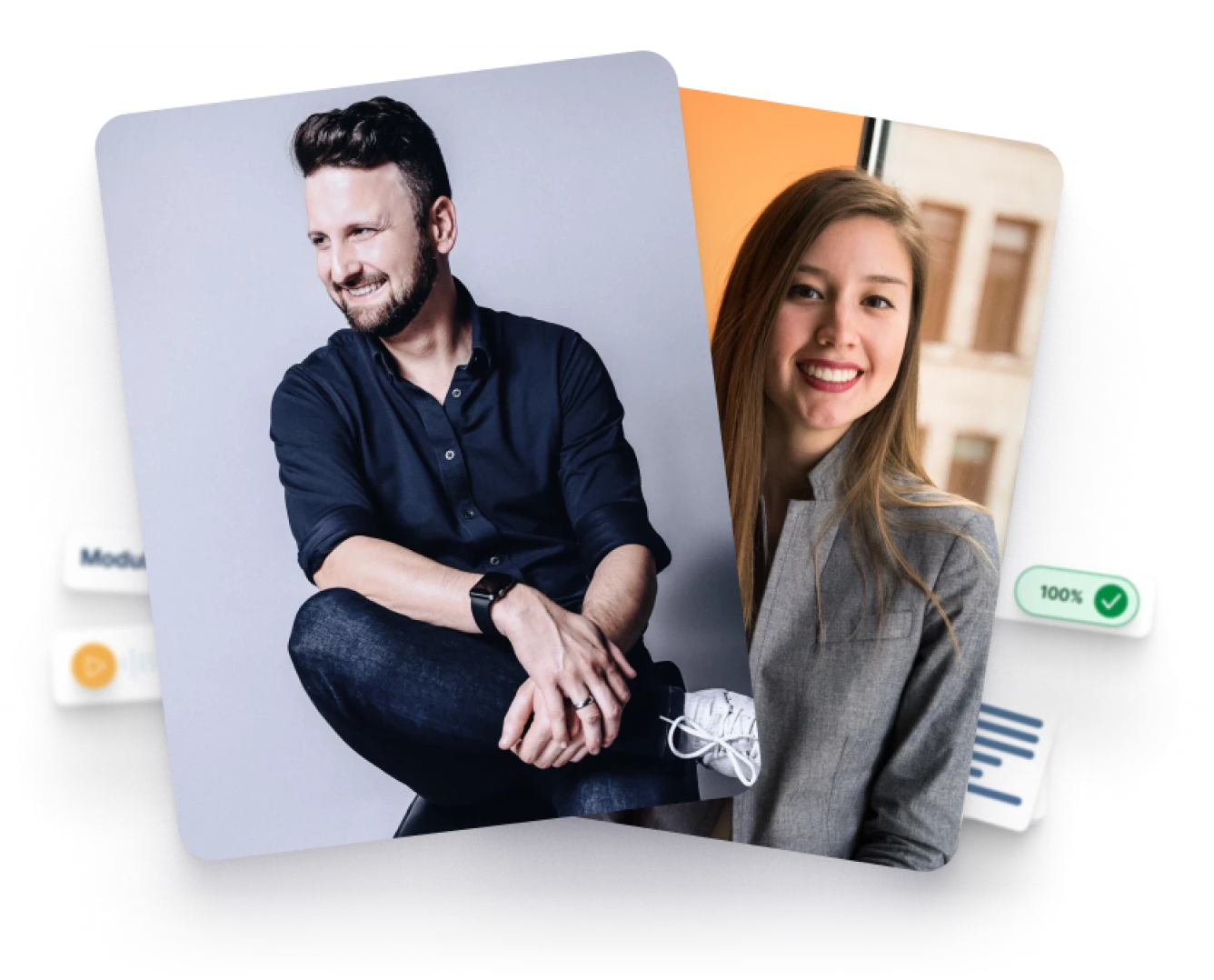 Man and Woman smiling