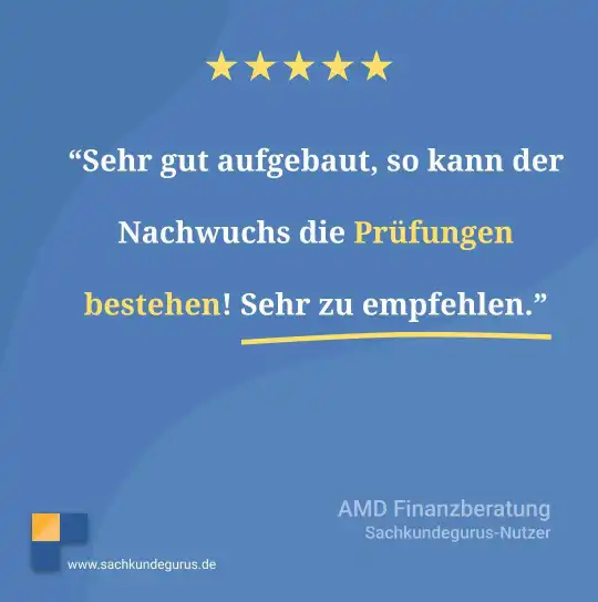 Sehr gut aufgebaut, so kann der Nachwuchs die Prüfungen bestehen.