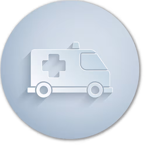 paper cut out graphic of ambulance illustration