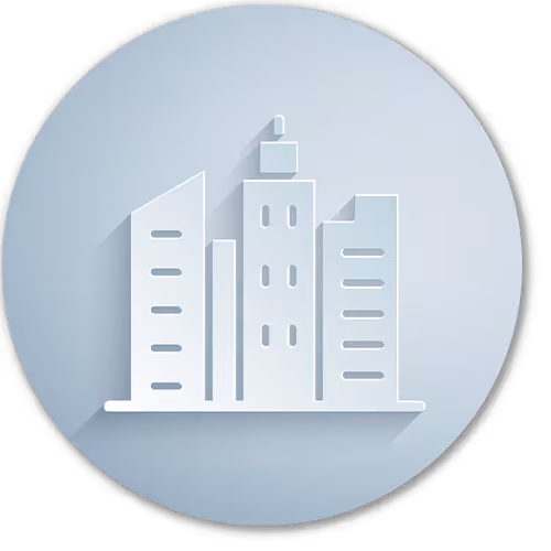 paper cut out graphic of office building illustration