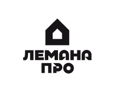 Logo with a house-shaped icon above stylized text in a decorative font.