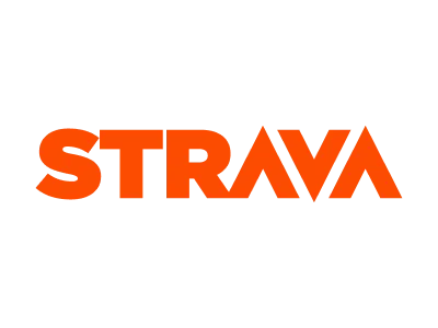 Strava logo in bold orange uppercase letters on a black background.
