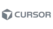 Cursor company logo with a cube icon and the word 'CURSOR' in uppercase letters.