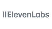 Eleven Labs company logo in gray font on white background.