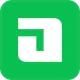 Green icon with a white offset square arrow pointing left and up inside.