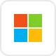 Microsoft logo with four colored squares in red, blue, green, and yellow.