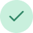 Green circle with a checkmark icon inside indicating confirmation or success.
