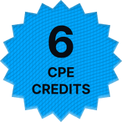 Orange badge with black text stating 5 CPE Credits.