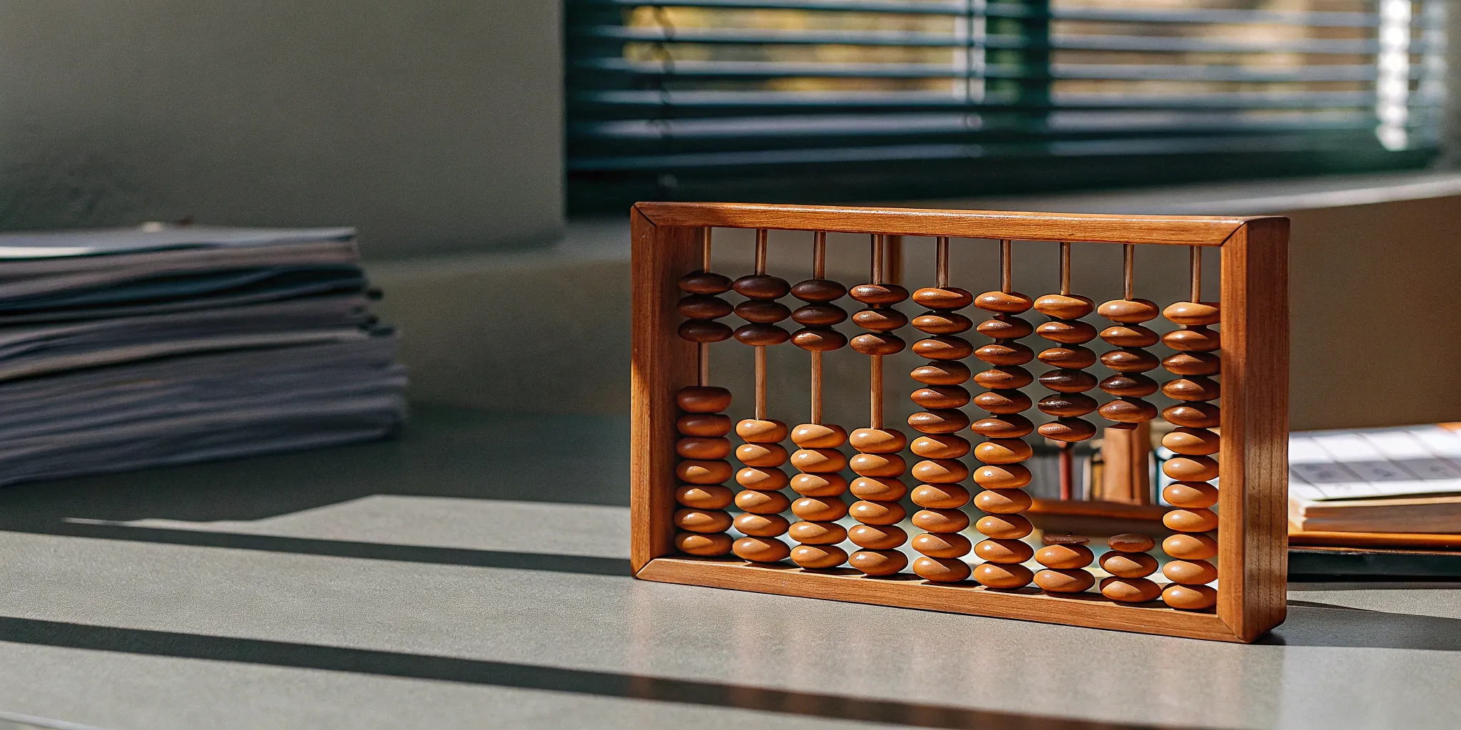 Abacus representing accounts receivable subledger.