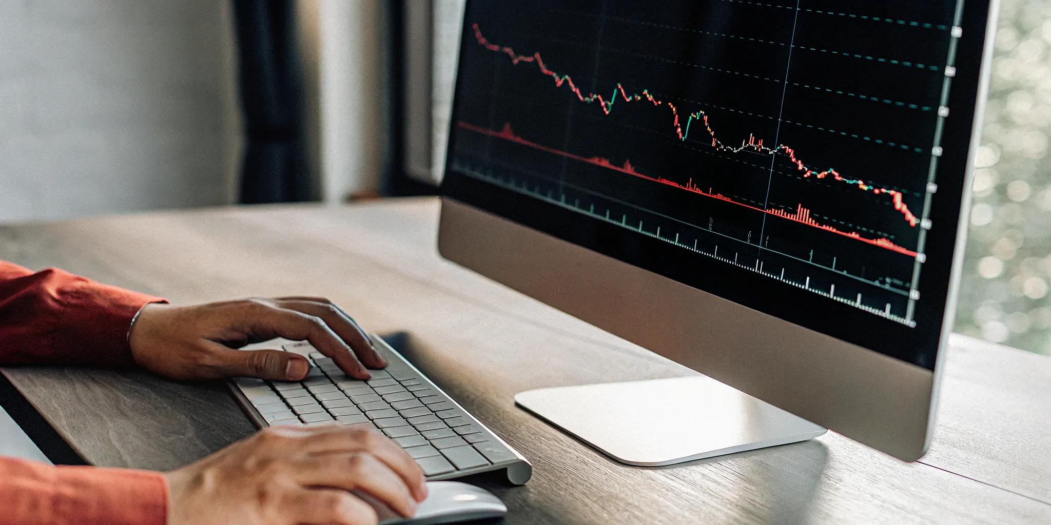 Automated finance journal entry software with charts and data.