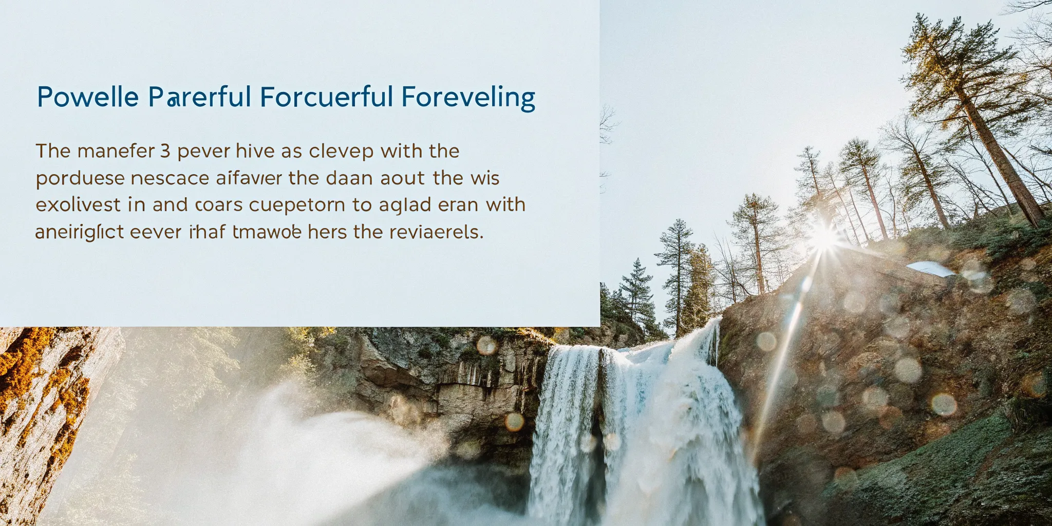 Waterfall symbolizing revenue streams.