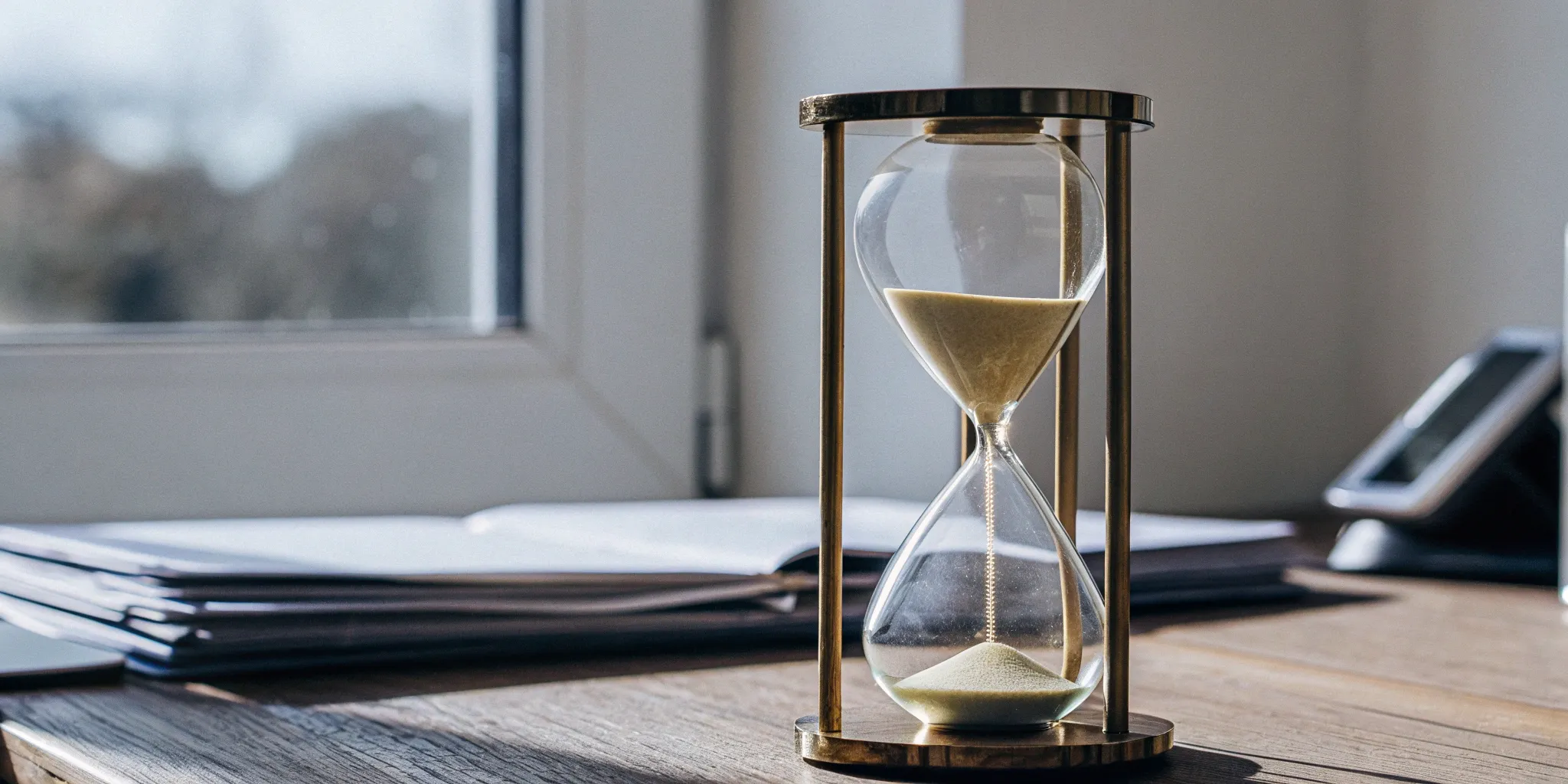 Stripe fee report with hourglass, emphasizing time-saving analysis.