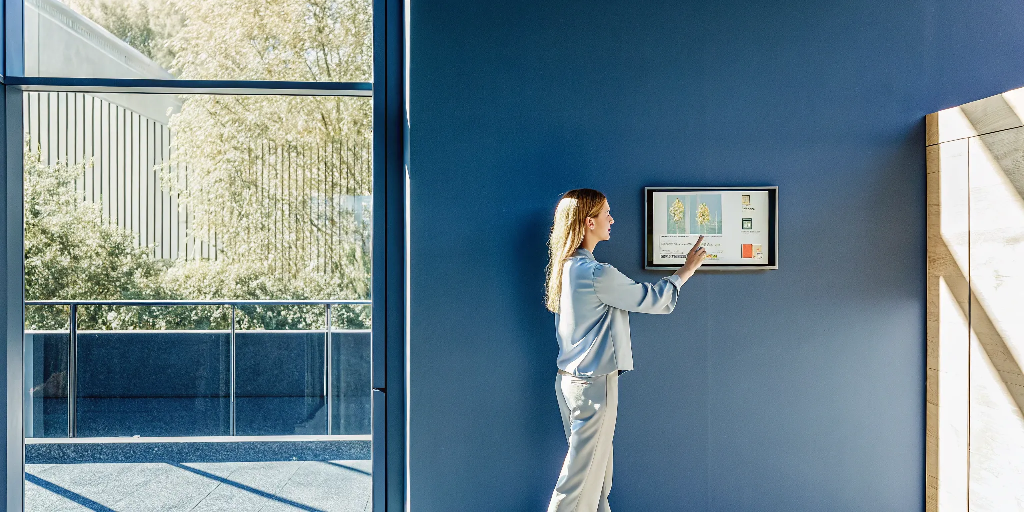 Automated revenue management software on touchscreen.