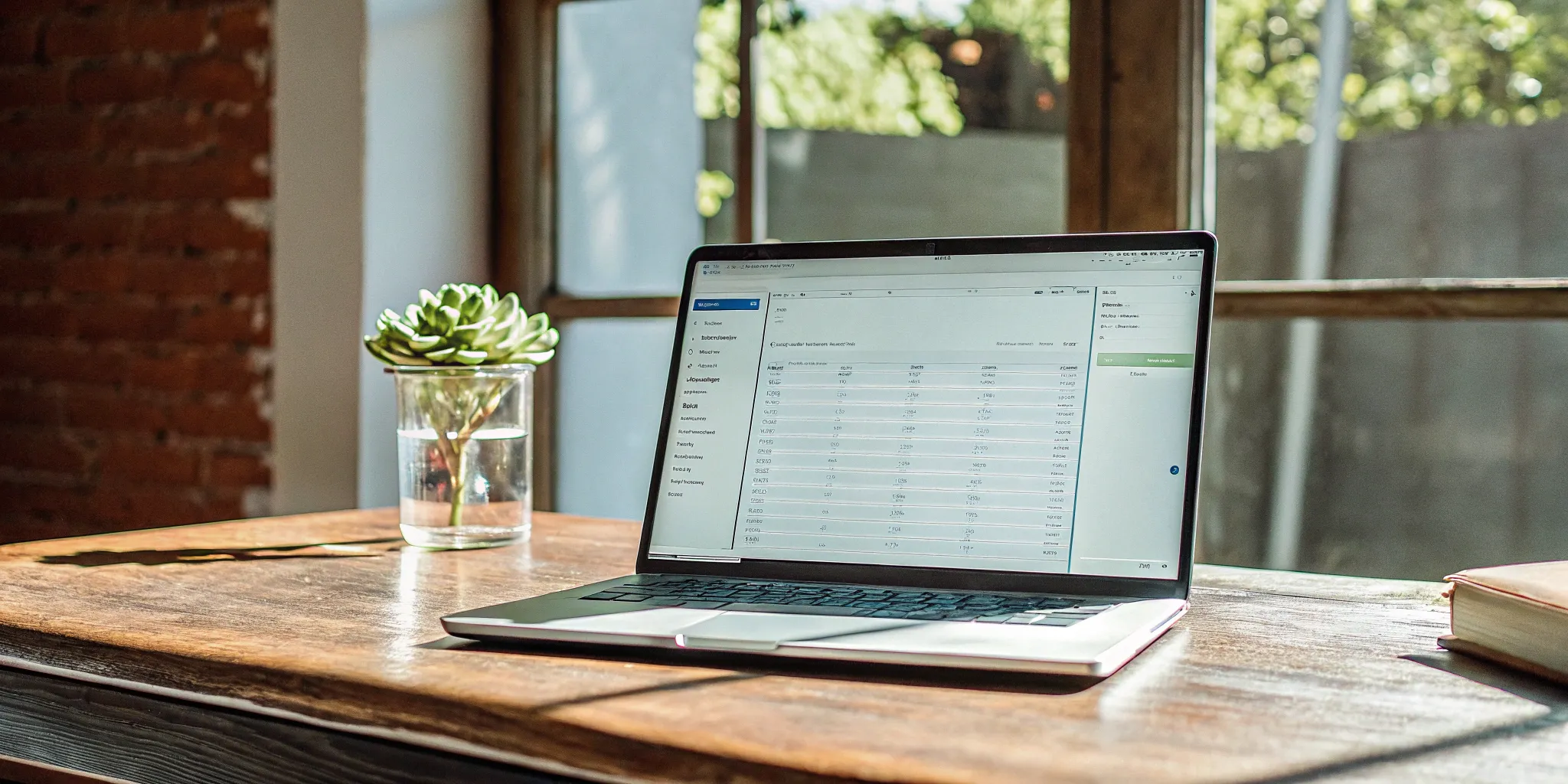 SaaS financial metrics and revenue data displayed on a laptop.