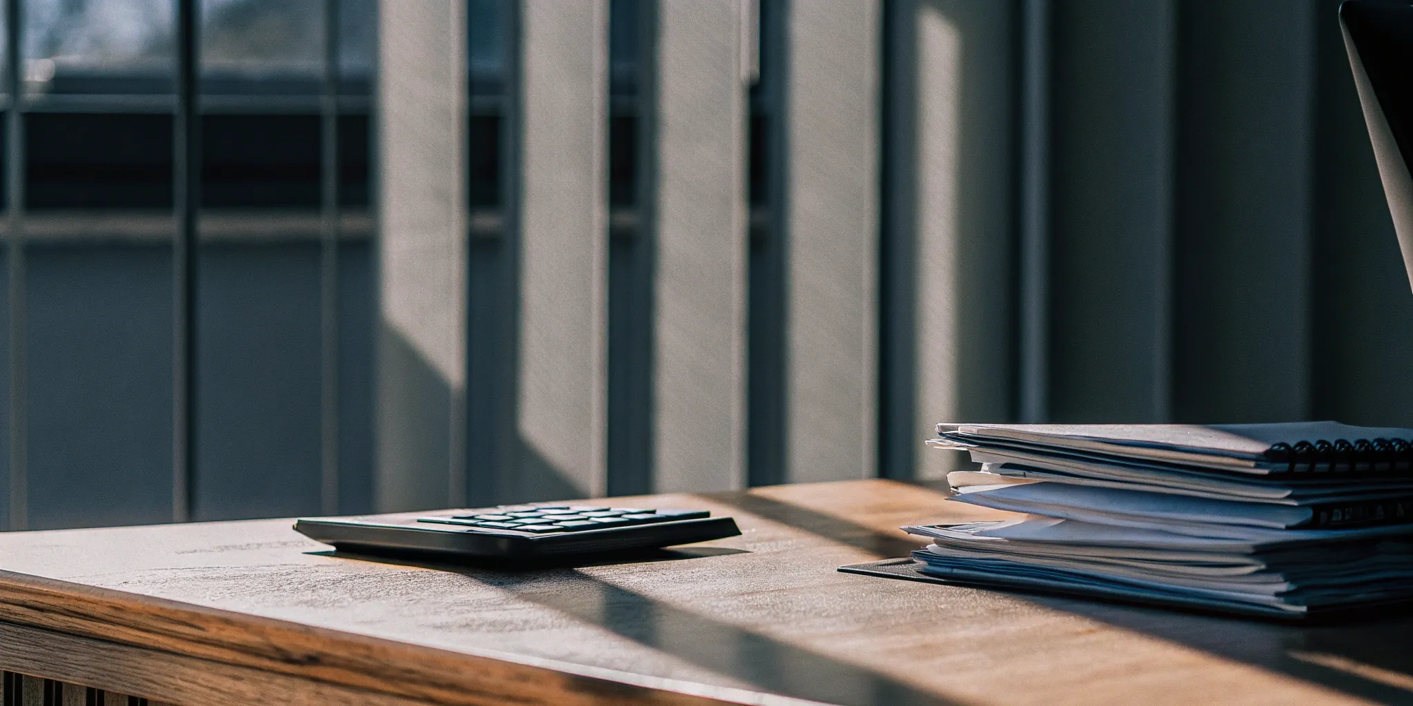 Financial documents and calculator. Revenue and recognition.