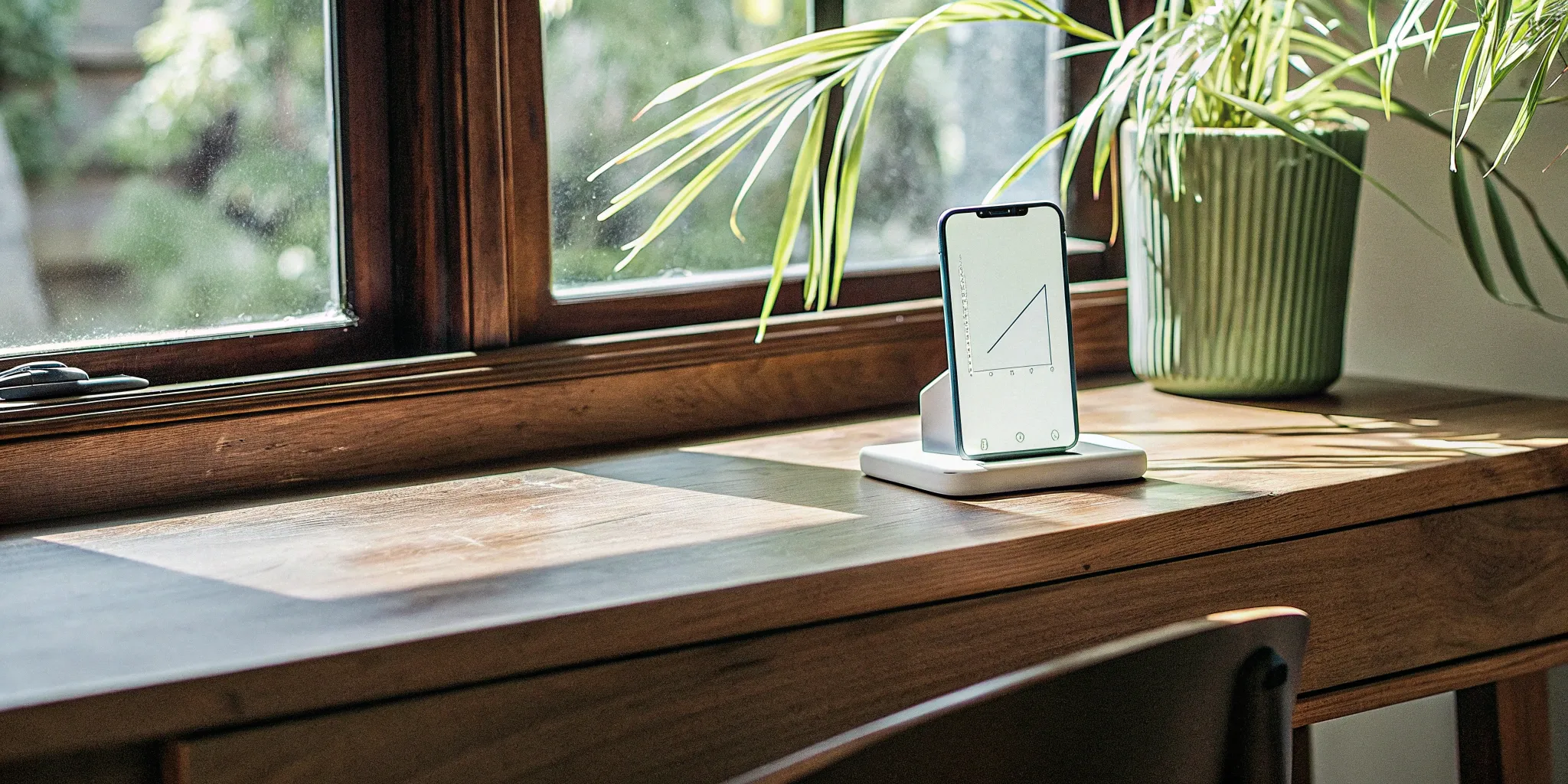 A phone on a desk with a chart tracking milestone based revenue recognition.