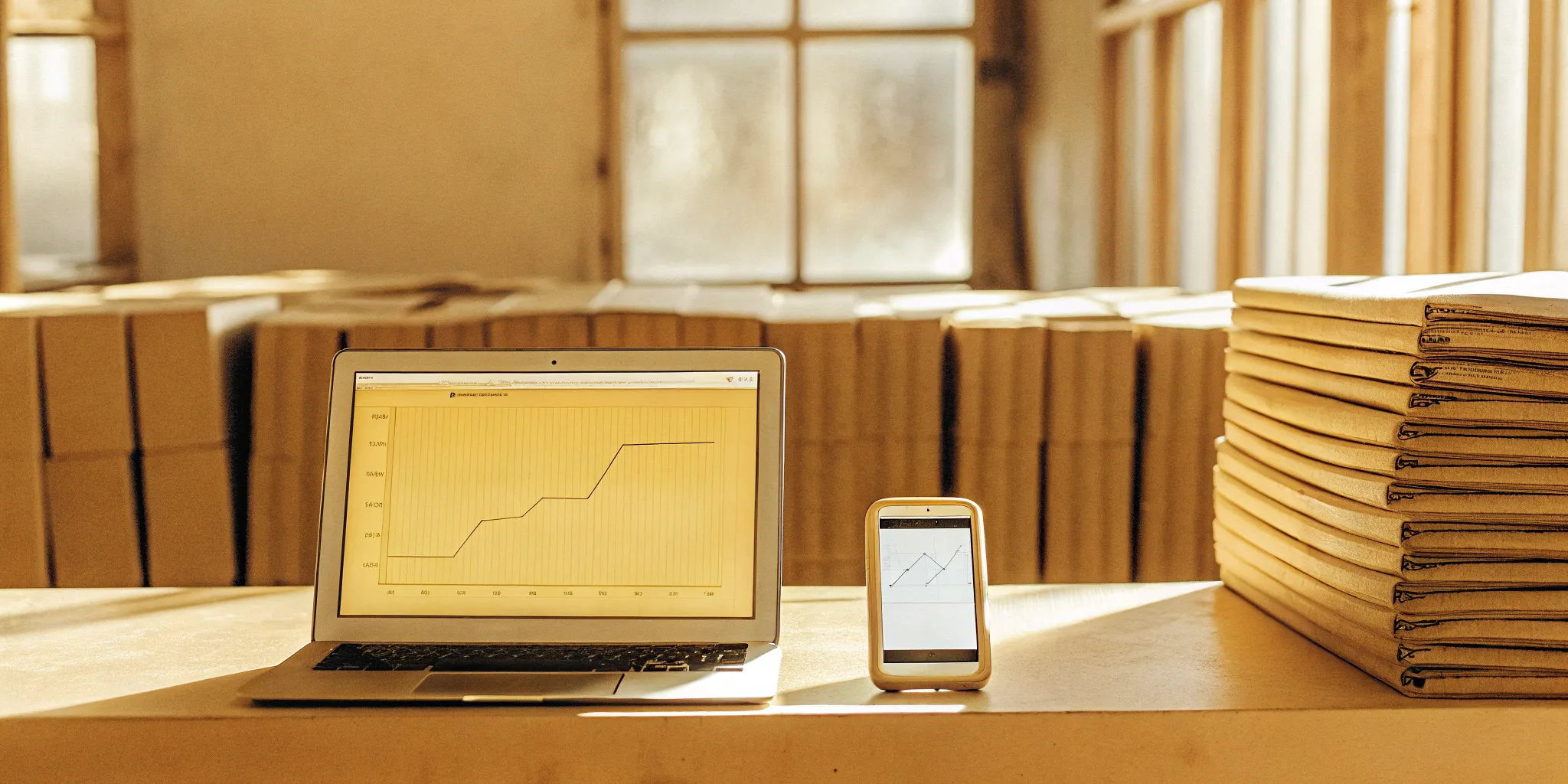 Invoice to cash automation dashboard with financial data on a laptop and smartphone.