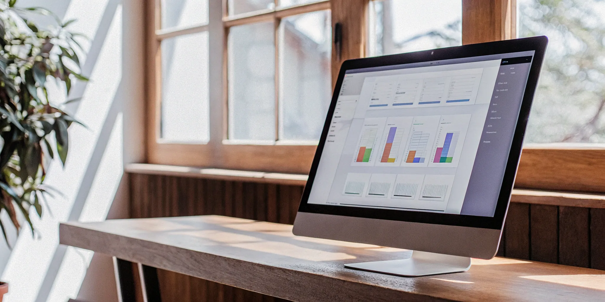 ACV dashboard on a computer screen tracking key performance metrics and financial data.