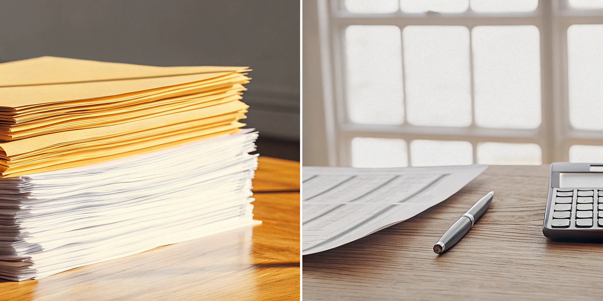 Calculating an ACV example for business or insurance with a calculator and financial documents.